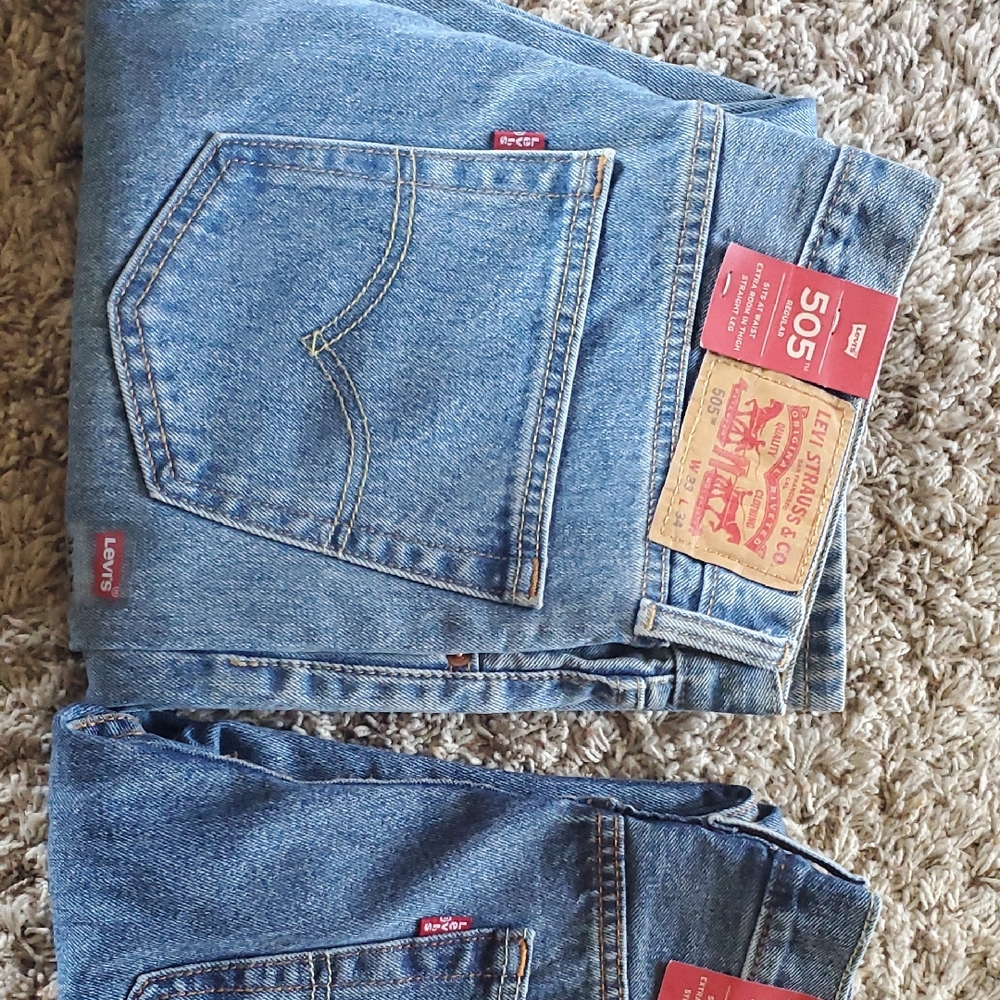 Levi's 505 Classic Blue Jeans 33x34